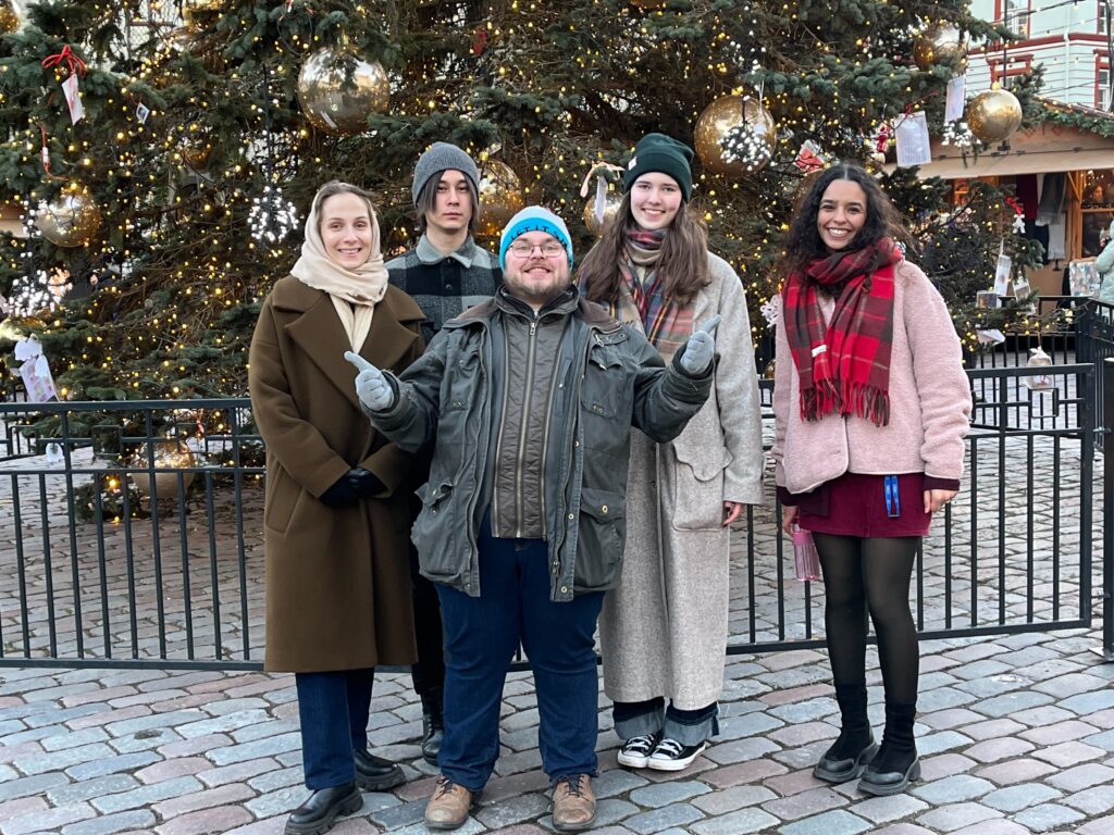 The CMS data analysis team end of 2025, from left to right: Iris (Bachelor Student), Norman (PhD Student), Torben (PI), Miina (Bachelor Student), and Khawla (PostDoc)
